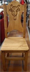 Chaise Sculptée Tête de Vache