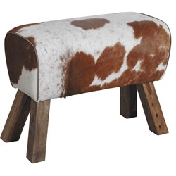 Tabouret Rectangulaire Peau de Vache